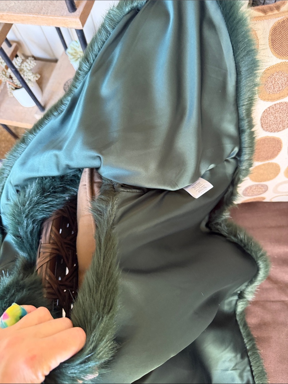 Gibson Latimer Deep Green Faux Fur Teddy Jacket XL - Picture 12 of 16
